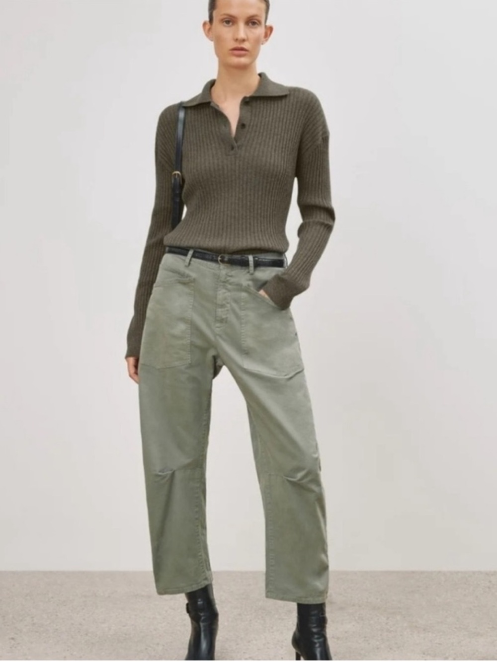 Nili Lotan Shon Pants Size 6 Admiral Green